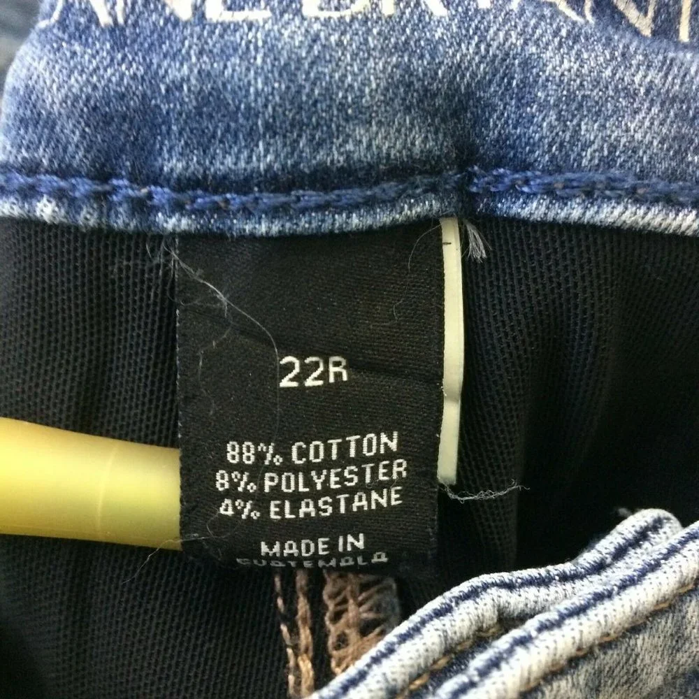 Lane Bryant Womens Plus Size 22 Jeans Skinny Floral Embroidered Distressed 47x30 - Picture 10 of 12